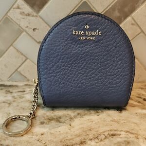 Kate Spade Blue Leather Coin Pouch